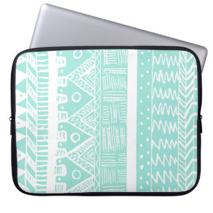 Boho Mint Aztec Laptop Sleeve
