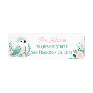 Boho Mint Green Eagle Return Address Labels 