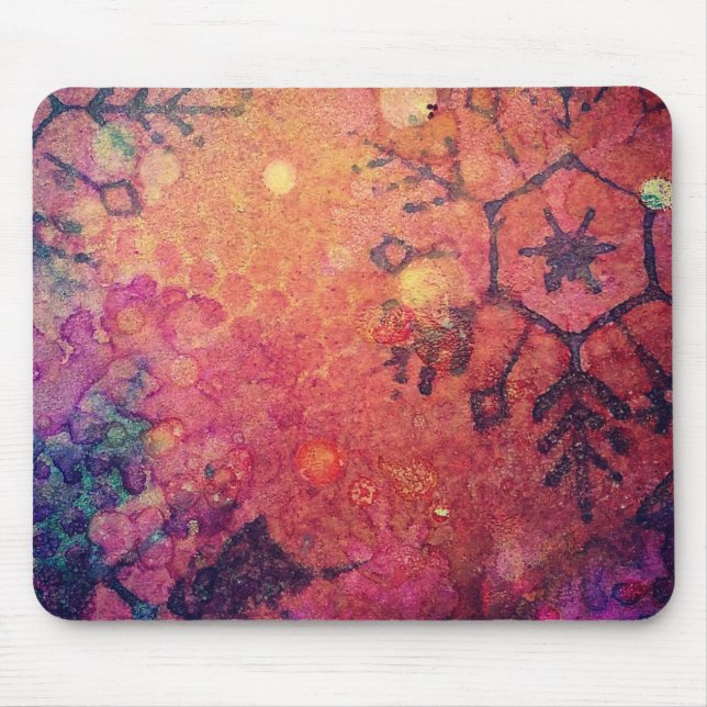 Boho Mixed Media Abstract by Angelandspot Mouse Pad (Front)