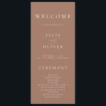Boho Mocha Mousse Elegant Minimalist Wedding Program<br><div class="desc">Beautiful boho,  minimalist and classic,  our Mocha Mousse Minimalist Wedding Program will be beautiful for your order of service. Fully customisable with all of your wedding program information.</div>