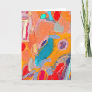 Boho Modern Abstract Artwork Blank Card