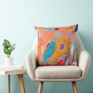Boho Modern Abstract Artwork Cushion