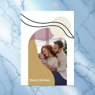 Boho Modern Arches Geometric Holiday Photo