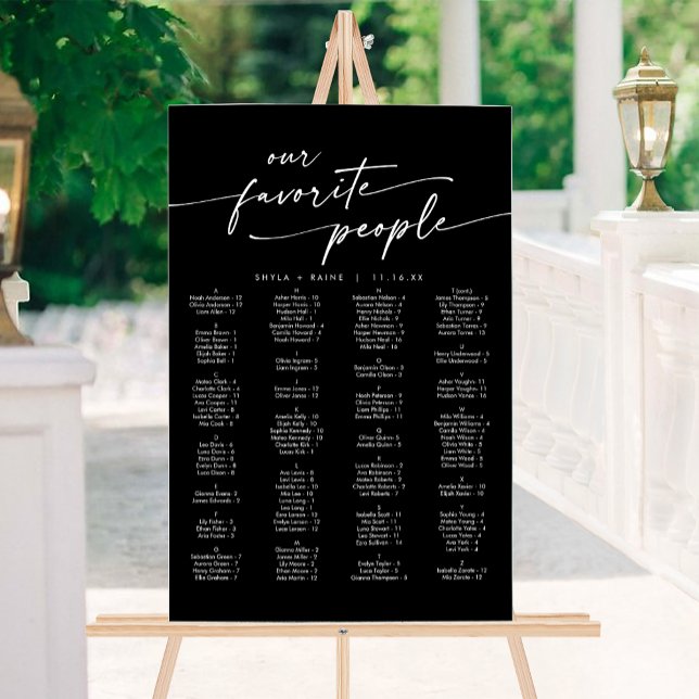 Boho Modern Black Acrylic Wedding Seating Chart (Boho Modern Black Acrylic Wedding Seating Chart)