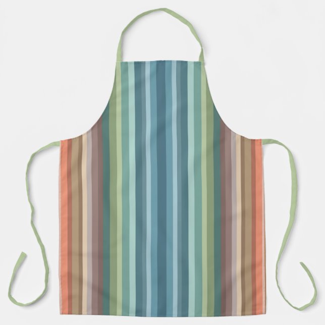 Boho Modern Chic Stripes  Apron (Front)
