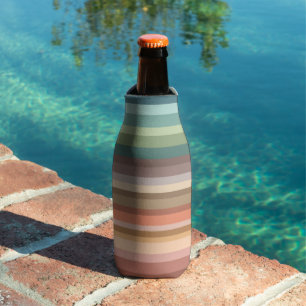 Boho Modern Chic Stripes  Bottle Cooler