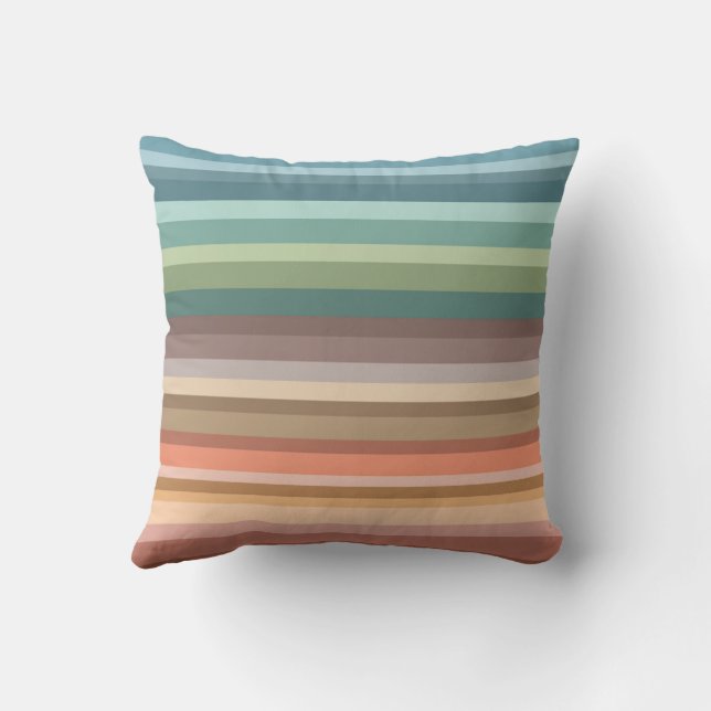 Boho Modern Chic Stripes  Cushion (Back)