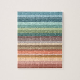 Boho Modern Chic Stripes  Jigsaw Puzzle