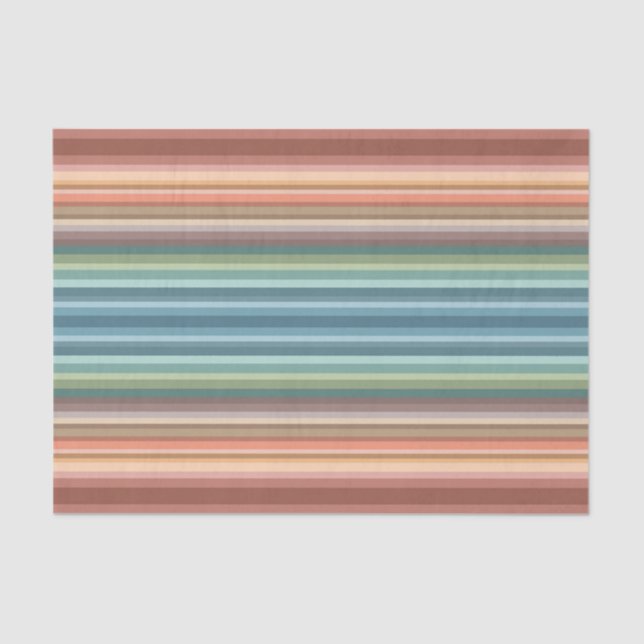 Boho Modern Chic Stripes  Tissue Paper (Front)