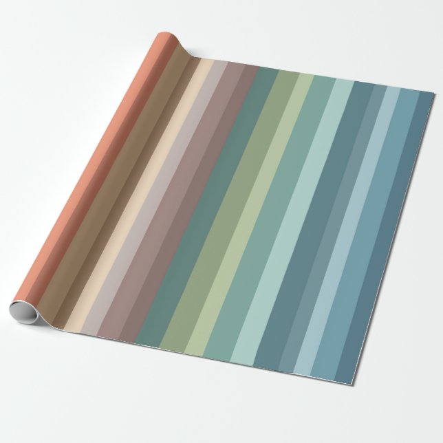 Boho Modern Chic Stripes  Wrapping Paper (Unrolled)