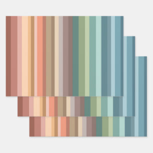 Boho Modern Chic Stripes  Wrapping Paper Sheet