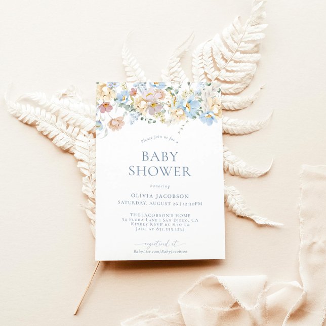 Boho Modern Floral Baby Shower | Gender Neutral Invitation (Creator Uploaded)