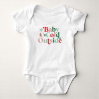 Boho Modern Font Baby It's Cold Outside Christmas