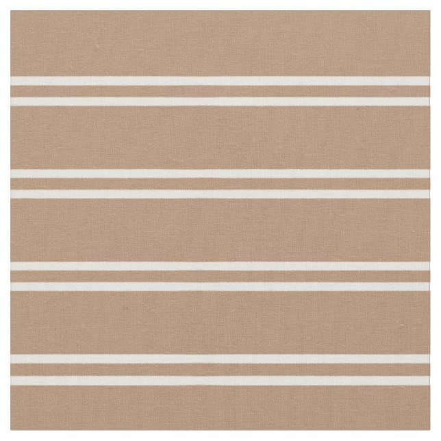 Boho Modern Gender Neutral Striped Simple Brown Fabric (Close Up)