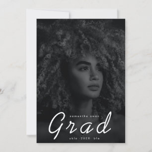 Boho Modern Minimal Graduate Photo University Announcement