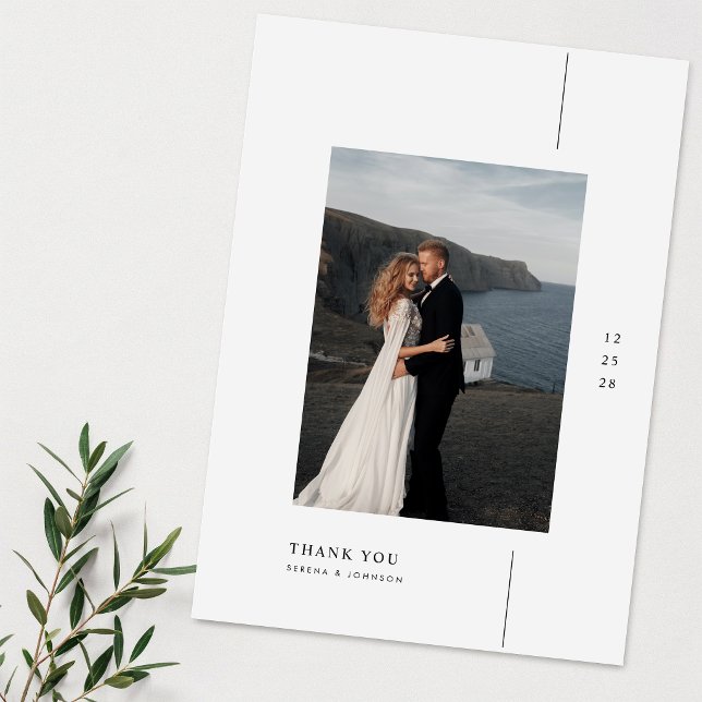 Boho Modern Minimalist Photo Wedding Save The Date (Creator Uploaded)