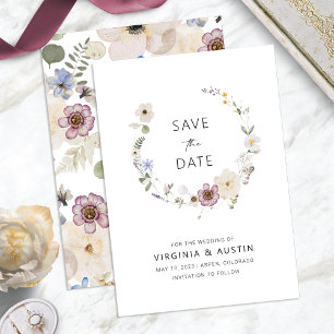 Boho Modern Save The Date Invitation