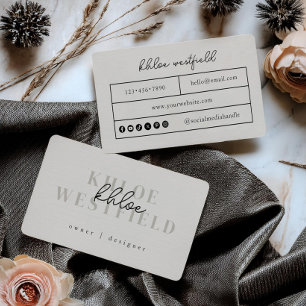 Boho Modern Small Business Card