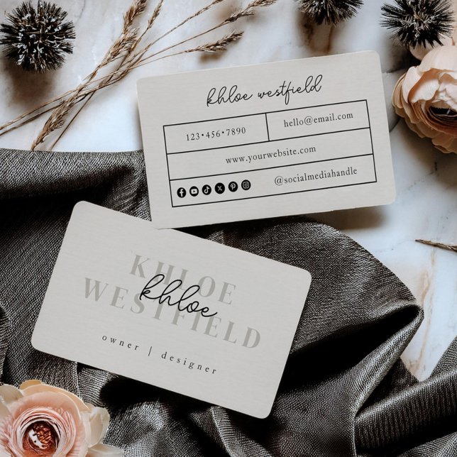 Boho Modern Small Business Card (Creator Uploaded)