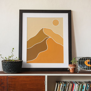 boho modern wall art Print, Value Poster Paper