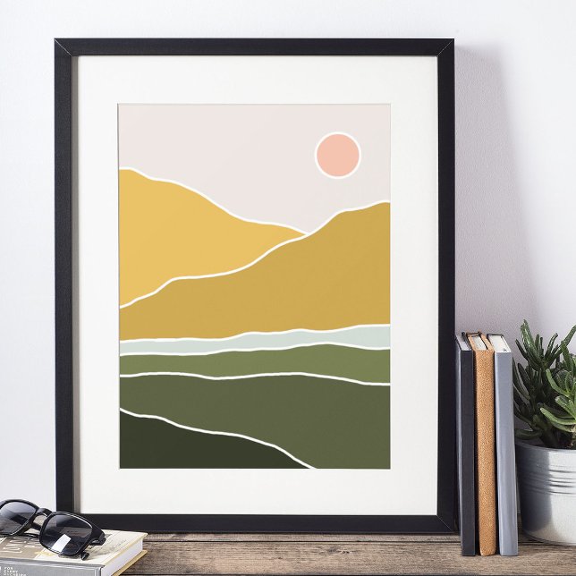 boho modern wall art Print, Value Poster Paper (boho modern wall art Print)