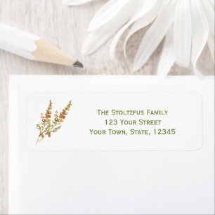 Boho Modern Watercolor Greenery Christmas Address Return Address Label