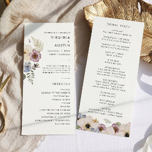 Boho Modern Wedding Program