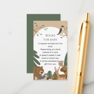 Boho Modern Woodland Animals Forest Baby Shower Enclosure Card