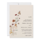 Boho Monogram Wedding Invitation