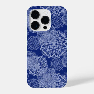 Boho Moody Blues Mandalas iPhone 14 Pro Case