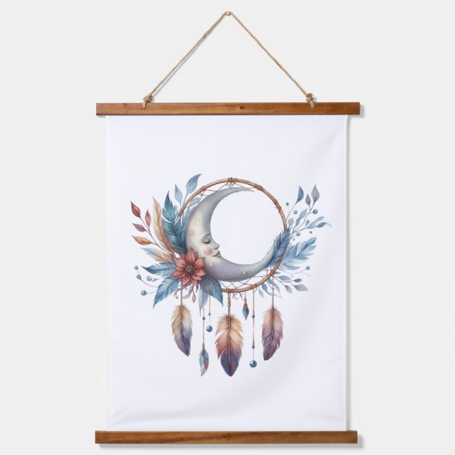 Boho Moon Hanging Tapestry (Front)