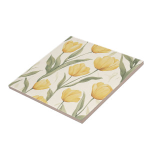 Boho Mosaic Tulip Ceramic Tiles  For Cosy Interior