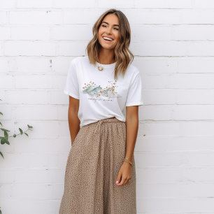 Boho Mountain Mama Winter Wildflower T-shirt