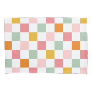 Boho Multicolor Chequerboard Pillowcase