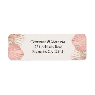 Boho Multicolor Floral Collage3 White Return Address Label
