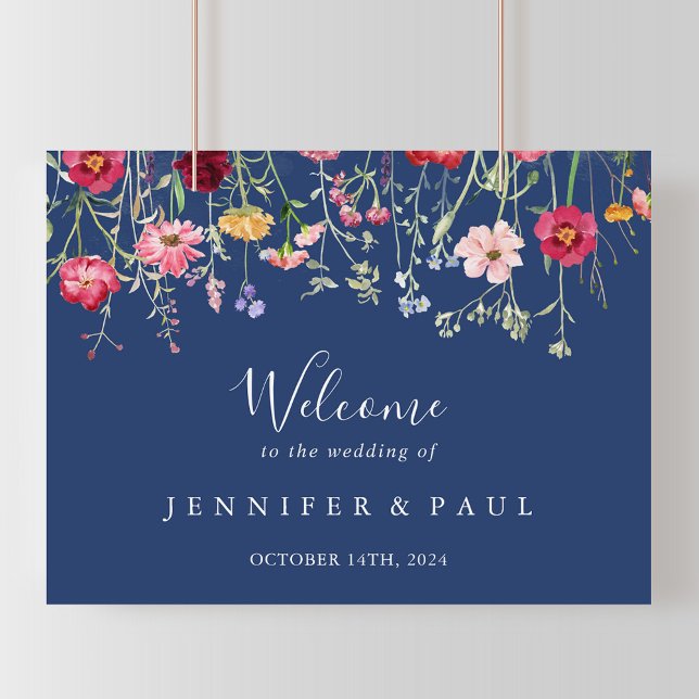 Boho Multicolor Wildflower Wedding Welcome Sign (Creator Uploaded)