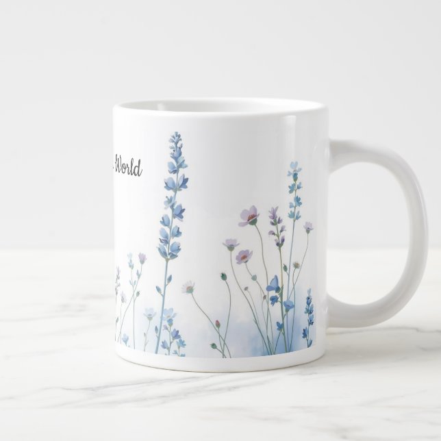 Boho Mummy’s Wildflowers Floral Aesthetic Large Coffee Mug (Right)