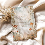Boho Mushroom Wildflower Wedding Save The Date<br><div class="desc">Celebrate your special day with this enchanting boho wedding design,  featuring watercolor mushrooms,  fall wildflowers,  and earthy tones. Ideal for nature-loving couples,  woodland ceremonies,  or outdoor weddings with a whimsical,  rustic vibe. Personalise with your names,  monogram,  and wedding details to create a one-of-a-kind keepsake.</div>