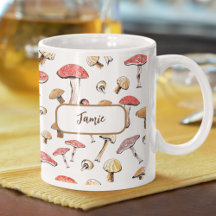 Boho Mushrooms Hand-Drawn Toadstools Personalised