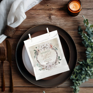 Boho Muted Fall Floral Bridal Shower Favour Bag