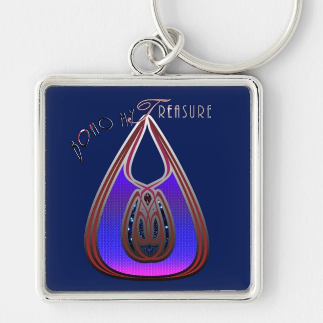 Boho My Treasure Key Ring (Front)