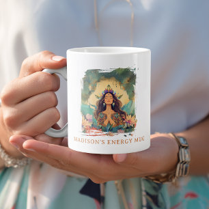 Boho Mystic Energy Spiritual Woman Custom Large Coffee Mug