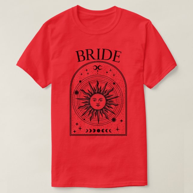 Boho Mystic Tarot Celestial Bachelorette Bride Bri T-Shirt (Design Front)