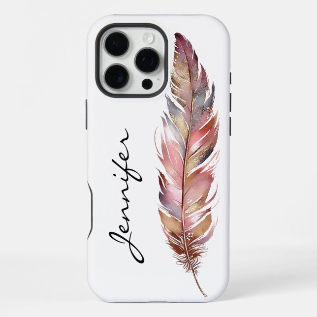 Boho Native American Feather iPhone Case (Back)