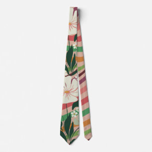 Boho nature lovers floral pattern tie