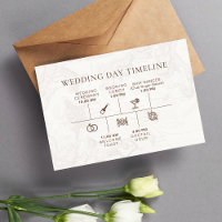 Boho Nautical Wedding Timeline Enclosure Card