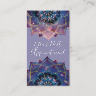 Boho Nebula Bloom   Mandala Design Appointment Card