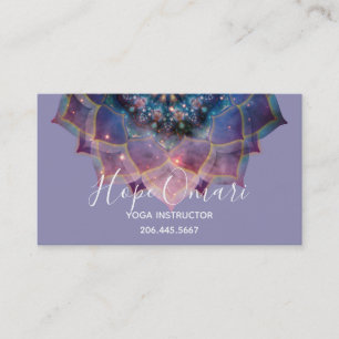Boho Nebula Bloom Mandala Design Business Card