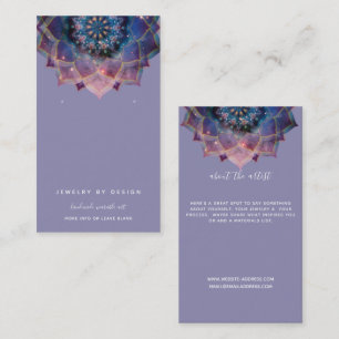 Boho Nebula Bloom Mandala Design Business Card