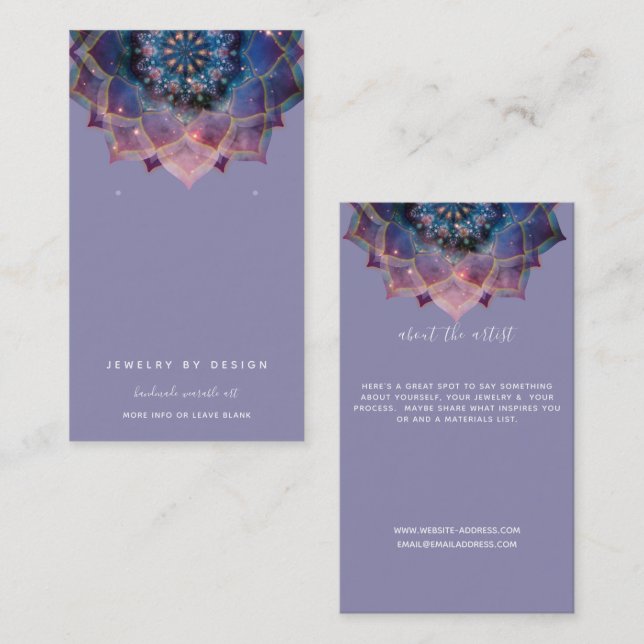 Boho Nebula Bloom | Mandala Design Business Card (Front/Back)